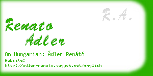 renato adler business card